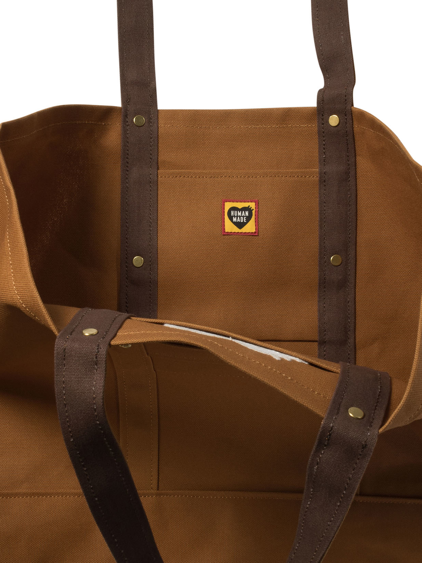 HUMAN MADE Brown Duck Canvas tote bag